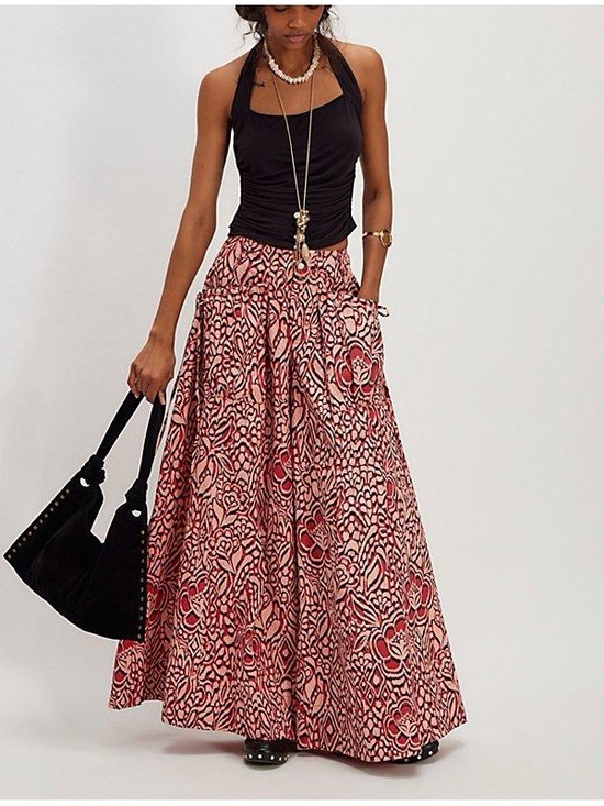 Free People Pants - Free people Miss You Most Printed Wide-Leg Pants